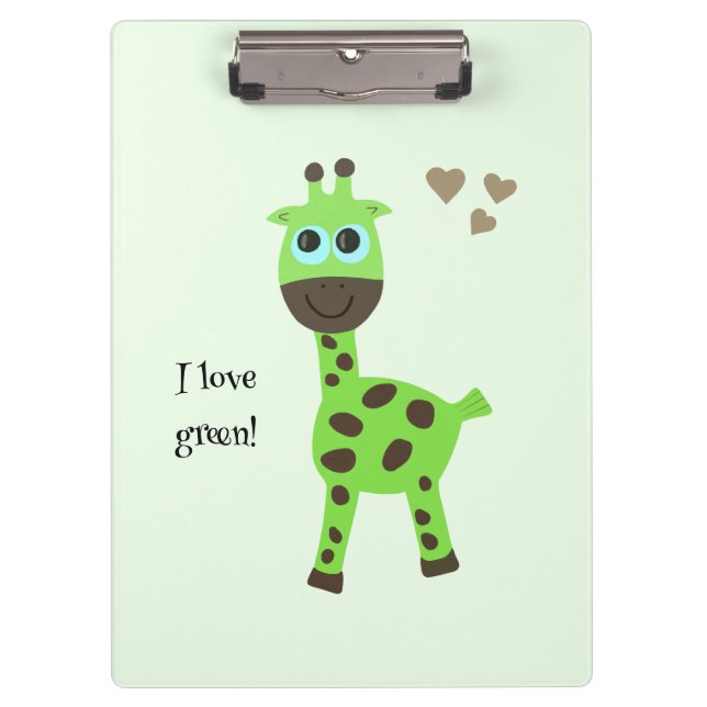 Green giraffe clipboard (Front)