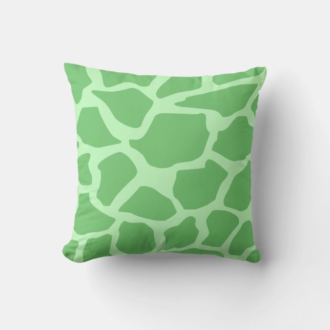 Green Giraffe Pattern Cushion (Front)