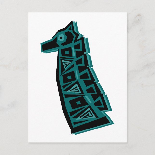 Green Giraffe Postcard (Front)
