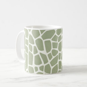 Green Giraffe Print Coffee Mug