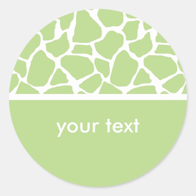 Green Giraffe Print Custom Stickers (Front)