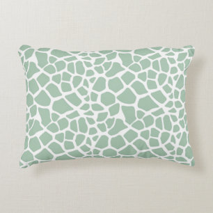 Green Giraffe Print Decorative Cushion