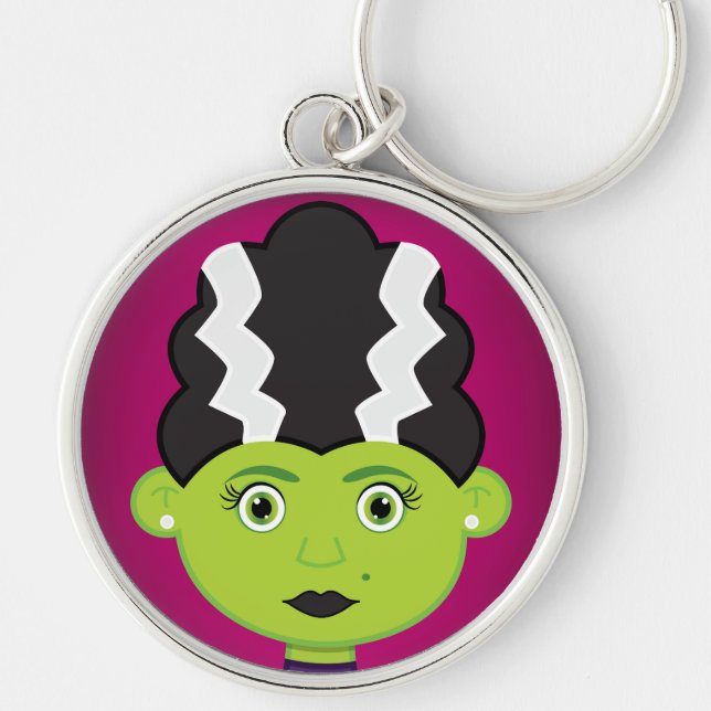 Green girl monster key ring (Front)