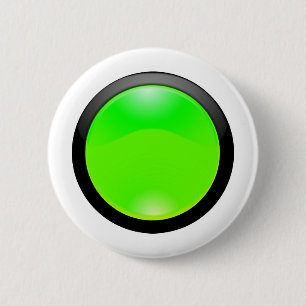 Green Glass 6 Cm Round Badge