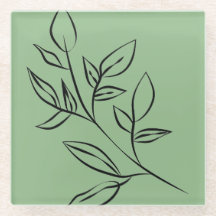 Green Glass Coasters