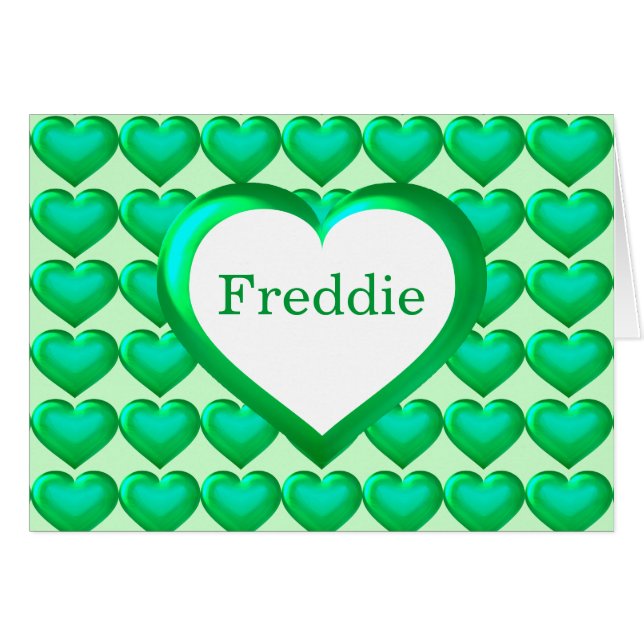 Green Glass Heart Pattern (Front Horizontal)