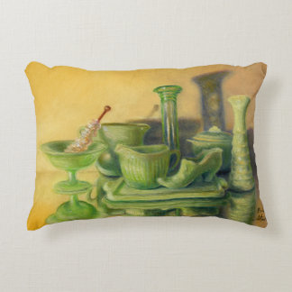 “Green Glassware” Decorative Cushion