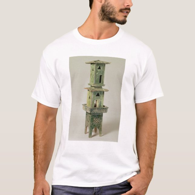 Green glazed model of a tower T-Shirt (Front)