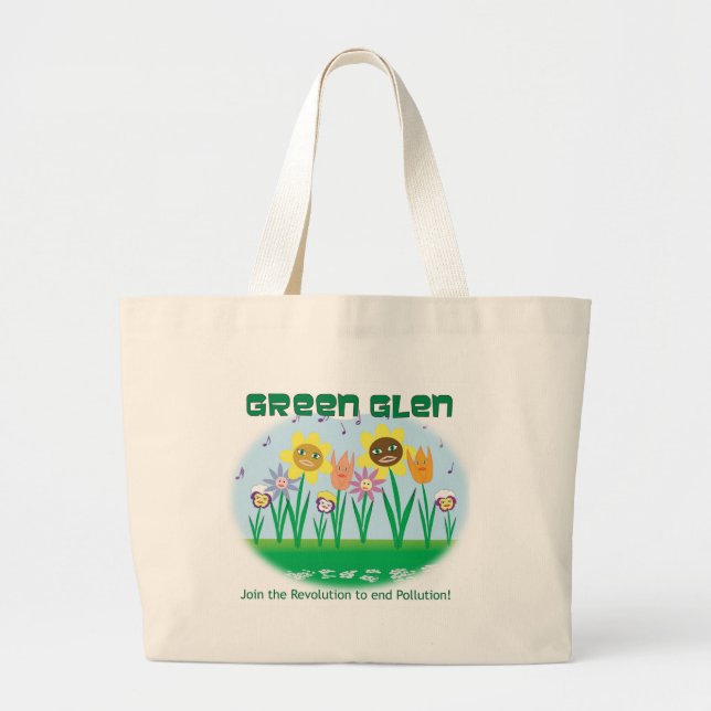 Green Glen Flora Organic Tote (Front)