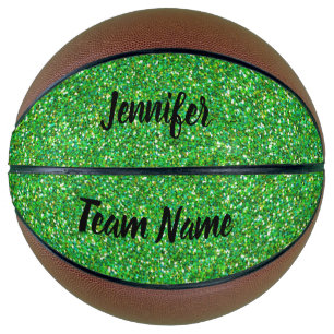 Green Glitter Basketball