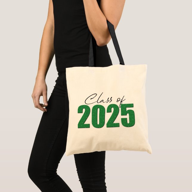 Green Glitter Class of 2025 Tote Bag (Front (Product))