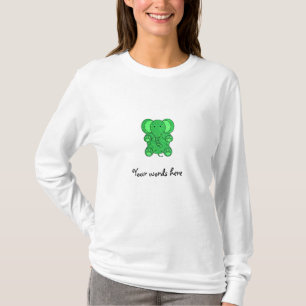 Green glitter elephant T-Shirt