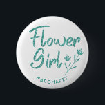 Green Glitter Flower Girl Bridal Shower pin<br><div class="desc">Glittering Flower Girl pin for Bridal shower or Wedding party will look great with any outfit. Pin can be personalised with Flower girl's name or any other detailes. Different colour options available.</div>