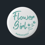 Green Glitter Flower Girl Bridal Shower pin<br><div class="desc">Glittering Flower Girl pin for Bridal shower or Wedding party will look great with any outfit. Pin can be personalised with Flower girl's name or any other detailes. Different colour options available.</div>