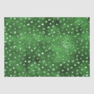 Green Glitter Glam Polka Dots Pattern Tissue Paper