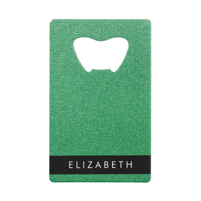 Green Glitter, Glitter Background, Your Name (Front)