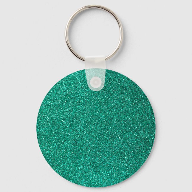 Green Glitter Key Ring (Front)
