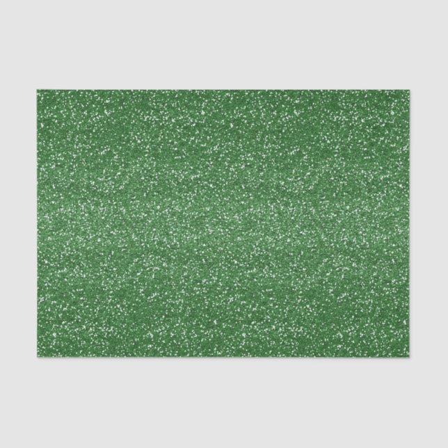 GREEN GLITTER LOOK MARDI GRAS TISSUE PAPER (Front)