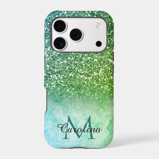 Green Glitter, Marble, Personalised