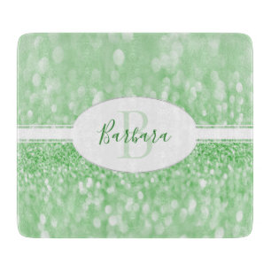 Green Glitter Personalise Cutting Board