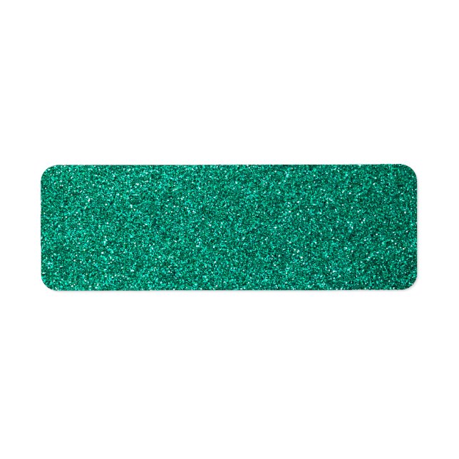 Green Glitter Return Address Label (Front)