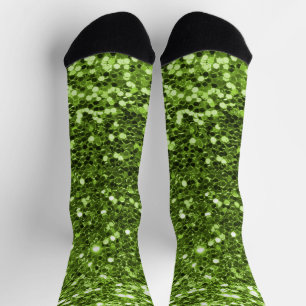Green Glitter  Socks