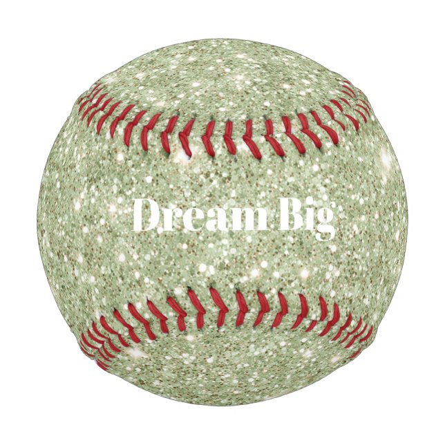 Green Glitter Sparkle Baseball (Front)