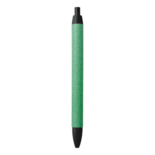 Green Glitter, Sparkle, Glitter Background Black Ink Pen (Front Vertical)