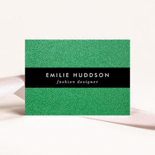Green Glitter, Sparkle, Glitter Background Business Card