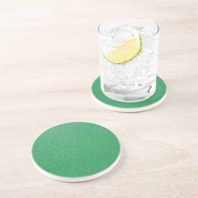 Green Glitter, Sparkle, Glitter Background Coaster (Side)