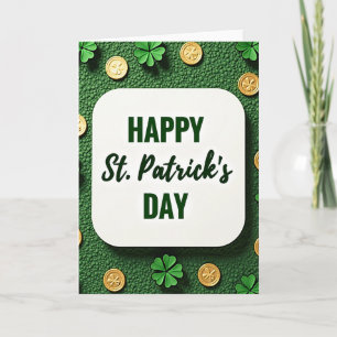 Green Glitter St Patricks Day Card