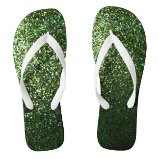 Green glitter thongs