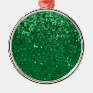 Green Glitter to Customize Metal Ornament