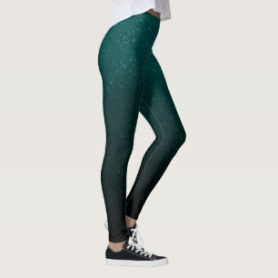 Green Glitter Trendy Fashionable Yoga Leggings