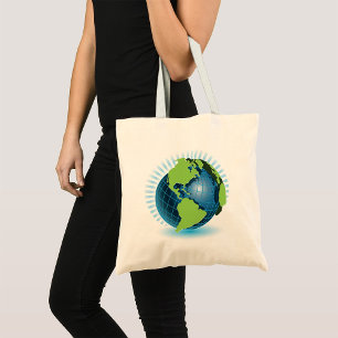 Green Globe Tote Bag