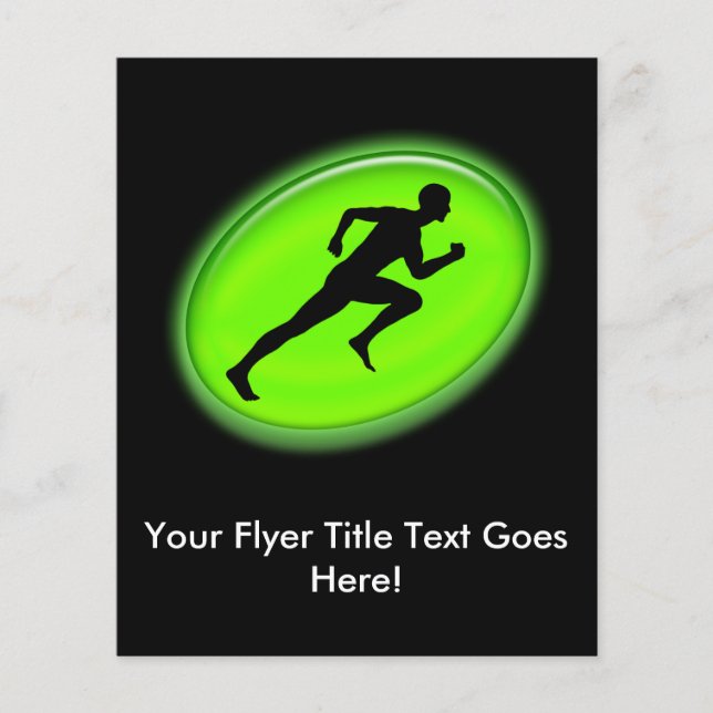 Green Glow Fitness and Personal Training Logo Flyer (Front)