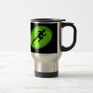 Green Glow Fitness Logo Travel Mug