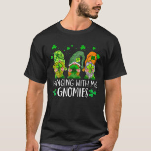Green Gnome St Patricks Day Hanging With My Gnomie T-Shirt