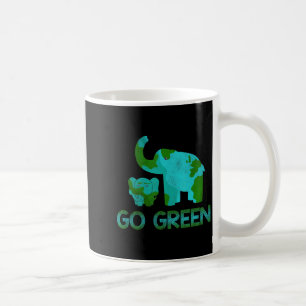 Green Go Elephant Nature Climate Protect Hour Day Coffee Mug