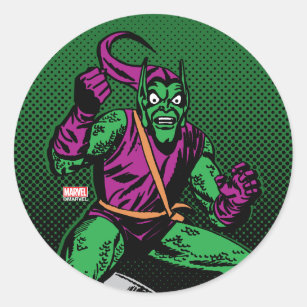 Green Goblin Retro Classic Round Sticker