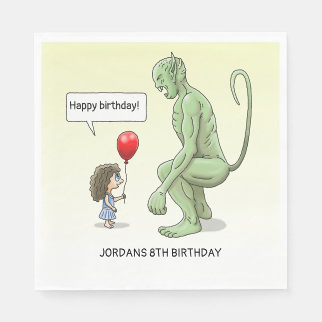 Green Goblin's Happy Birthday Napkin (Front)