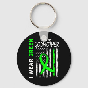 Green Godmother Kidney Disease Cerebral Palsy Awar Key Ring