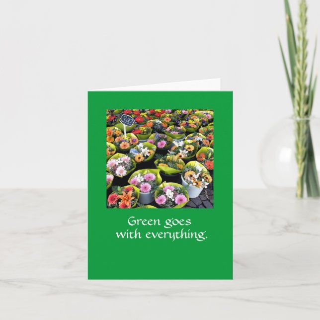 Green goes with everything.  NOTE CARD MEDGR (Front)