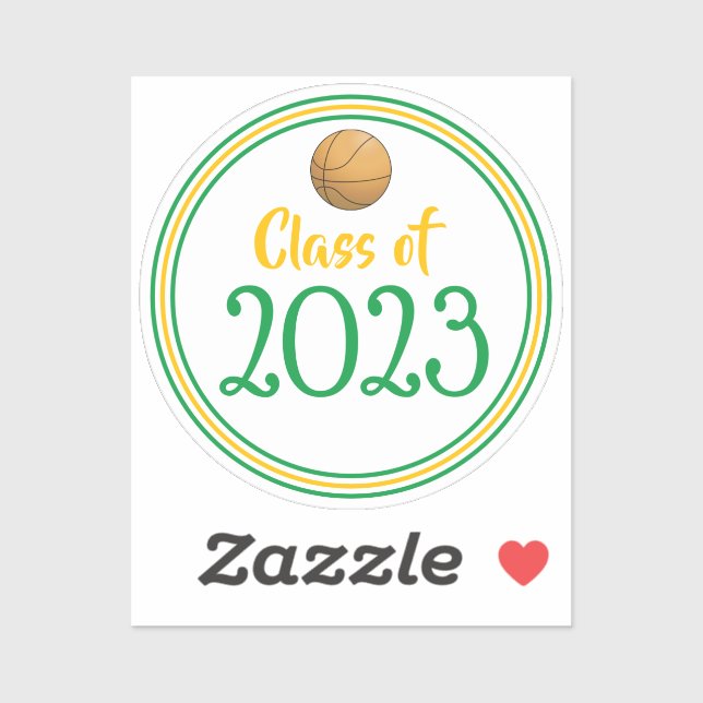 Green & Gold Basketball Class Year Graduation (Sheet)
