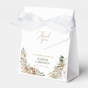 Green & Gold Bohemian Boho Wedding Favour Bags Box