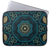 Green Gold Boho Rosette Mandala