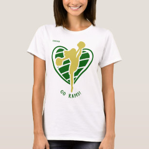 Green Gold Cheerleader Team Name T-Shirt