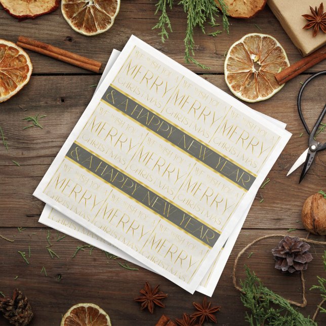 Green Gold Christmas Pattern#35 ID1009 Napkin (Creator Uploaded)