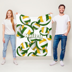green gold club colours volleyball room decor fleece blanket