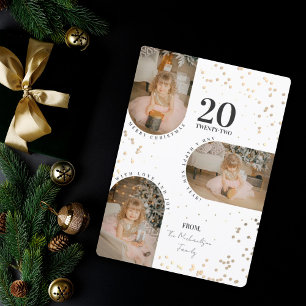 Green Gold Confetti Arch Family Photos Christmas H Holiday Card